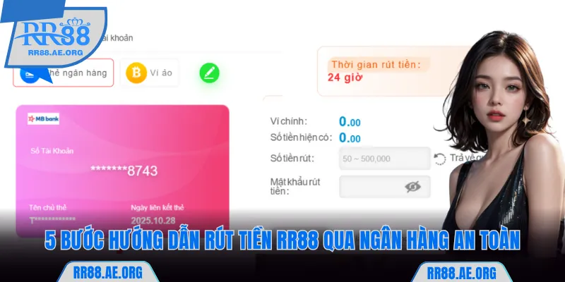 Nhập số tiền muốn rút tại RR88